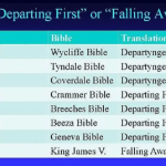2 Thessalonians 2, verse 3 Departing First vs Falling Away