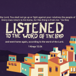 Bible Art 1 Kings 12-14 So they listened to the word of the Lord and went home again