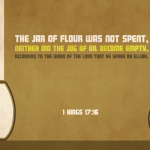 Bible Art 1 Kings 15-17 The jar of flour was not spent neither the jug of oil become empty