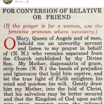 Prayer for Conversion of Relative or Friend
