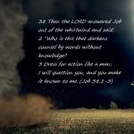 Bible Art Job 38-39 Then the LORD answered Job out of the whirlwind