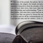 Bible Art Nehemiah 10-11 Oath to walk in God’s law